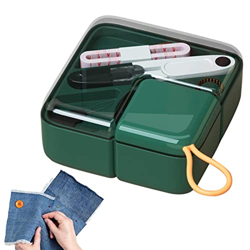 delr Nadel- und Faden-Set, Zubehör und Zubehör zum Nähen – tragbares Nähset Craft Organizer Aufbewahrungstasche mit Faden zum Nähen mit Maschine von delr