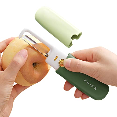 delr Obstschäler,2-in-1 tragbare Outdoor-Messer | Hobelwerkzeug für Kartoffeln, Tomaten, Karotten, Zitronen, Gemüseschäler Macht das Schälen einfach von delr
