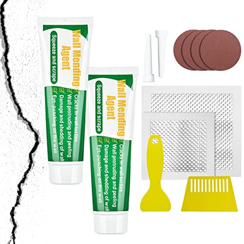 delr Reparatur von Gipskartonplatten, Reparaturmittel für Wände mit Schaber, Spachtelmasse, Wandreparatur, schnell trocknend, Reparaturflicken, Wandflicken zum Abisolieren von delr