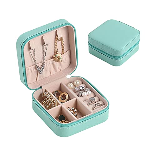 delr Schmuckkästchen für unterwegs, kleine Schmuckschatulle aus Leder für Reisen | Tragbare Schmuckschatulle für Reisen, Organizer, tragbare Aufbewahrungsbox für Ringe, Ohrringe, Halsketten delr Schmuckkästchen für unterwegs, kleine Schmuckschatulle aus Leder für Reisen | Tragbare Schmuckschatulle für Reisen, Organizer, tragbare Aufbewahrungsbox für Ringe, Ohrringe, Halsketten von delr