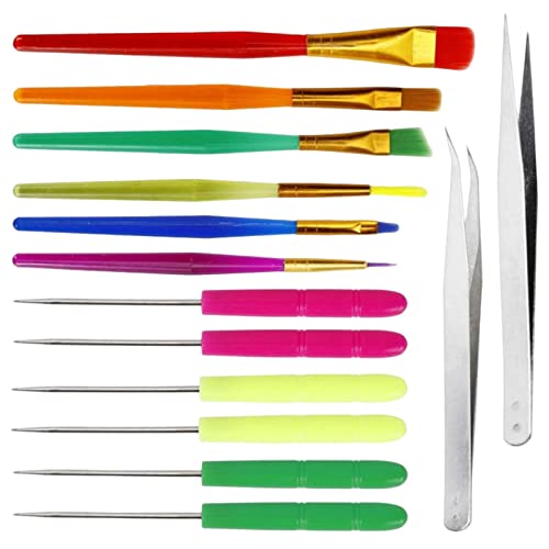 delr Set mit Pinseln zum Dekorieren von Keksen, Pinsel zum Dekorieren von Torten, Pinzetten-Set für Nadelschnitzereien, Set mit Pinseln für die Dekoration von Fondant im Ofen delr Set mit Pinseln zum Dekorieren von Keksen, Pinsel zum Dekorieren von Torten, Pinzetten-Set für Nadelschnitzereien, Set mit Pinseln für die Dekoration von Fondant im Ofen von delr