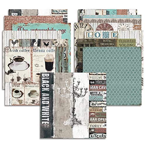 delr Tagebuchpapier für Scrapbooking | 15,2 cm Bastelpapier für Weihnachten auf einer Seite - Papierzubehör mit dekorativen Mustern zum Basteln von Karten, Schreiben und Broschüren, Geschenk von delr