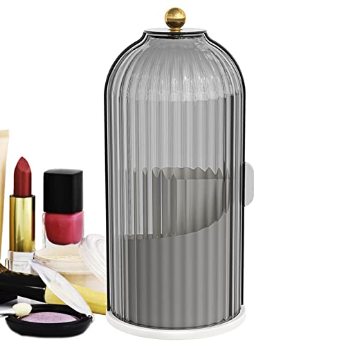 delr Zahnbürstenhalter mit Deckel, Organizer für Make-up-Pinsel, staubdicht, um 360 Grad drehbar, mit transparentem Deckel - Make-up-Pinselhalter für Eitelkeit und Badezimmer delr Zahnbürstenhalter mit Deckel, Organizer für Make-up-Pinsel, staubdicht, um 360 Grad drehbar, mit transparentem Deckel - Make-up-Pinselhalter für Eitelkeit und Badezimmer von delr