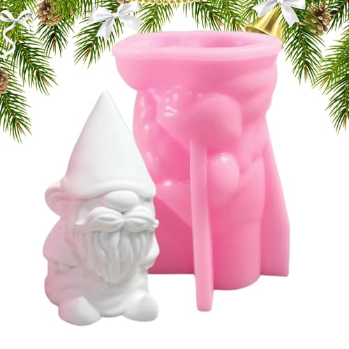 Silikonform Weihnachten Wichtel, Silikonformen Gießformen Weihnachten Kerzenformen Zum Gießen, Wichtel Silikonform Weihnachts Kerze Formen Seifenform von demaxiyad