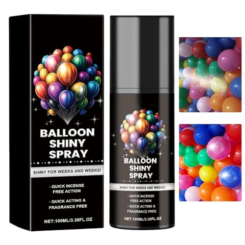 demaxiyad Ballon-Glanzspray,Ballon-Hochglanzspray,100 ml Glanz-Finish-Spray | Balloon Shiny Enhancer, Shiny Glow Spray, Ballonspray, damit Ballons glänzen und länger halten von demaxiyad