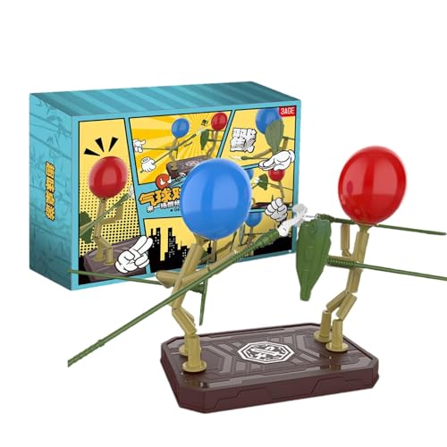 demaxiyad Balloon Boom-Spiel,Balloon Bamboos Man Battle, Neuer Balloon Man Battle Bamboos Vs Battle, Interaktiver Holzzaun-Marionetten-Ballon für 2 Spieler, Familie, Partys von demaxiyad