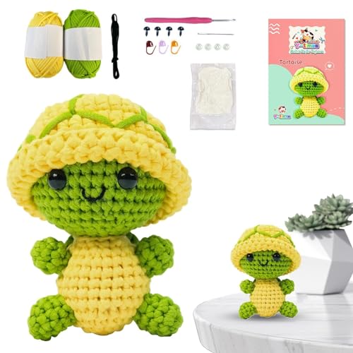 demaxiyad Häkeltier-Set für Anfänger – niedliches Schildkröten-Strickset, Garn-Häkelnadeln im Lieferumfang enthalten, Häkel-Starter-Set mit Schritt-für-Schritt-Video-Tutorials, lustiges Häkeln für demaxiyad Häkeltier-Set für Anfänger – niedliches Schildkröten-Strickset, Garn-Häkelnadeln im Lieferumfang enthalten, Häkel-Starter-Set mit Schritt-für-Schritt-Video-Tutorials, lustiges Häkeln für von demaxiyad