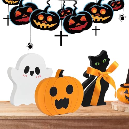 demaxiyad Halloween-Dekoration für Tiere, Katze, Geist, , Halloween- -Schilder, freistehende Tischschilder, Halloween-Tablett, Dekoration für Bauernhaus demaxiyad Halloween-Dekoration für Tiere, Katze, Geist, , Halloween- -Schilder, freistehende Tischschilder, Halloween-Tablett, Dekoration für Bauernhaus von demaxiyad