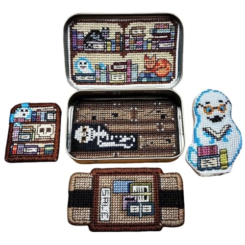 demaxiyad Handstickerei-Set – Anfänger-Stickset mit Blechbox, komplettes Zubehör mit Anleitung (evtl. nicht in deutscher Sprache) für Nähkunst-Enthusiasten, Teenager, Frauen, Heimstudio von demaxiyad