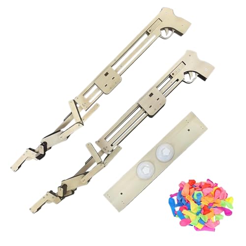 demaxiyad Headshot WoodBots, handgefertigtes Holzballon Schießspiel, Handgefertigtes Puppen Duell Spiel, 2 Spieler, 100 Ballons, für Geburtstagsfeiern, Camping, Hauspartys​ von demaxiyad