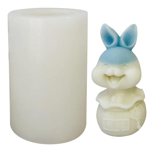 demaxiyad -Kerzenform, niedliche Osterkerzen-Silikonform, handgefertigte Osterformen für Kerzen, antihaftbeschichtet, Epoxidharz, Gießform für Schokolade, Kuchen, Eiswürfel, Kerzen von demaxiyad