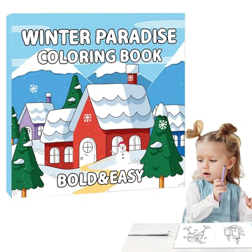 demaxiyad Malbuch für Kinder, niedliches Winter-Zeichenbuch, interessantes Malbuch für Kinder ab 4 Jahren, Cartoon-Malbuch mit 40 Seiten demaxiyad Malbuch für Kinder, niedliches Winter-Zeichenbuch, interessantes Malbuch für Kinder ab 4 Jahren, Cartoon-Malbuch mit 40 Seiten von demaxiyad