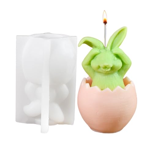 demaxiyad Osterhasen Kerzenform, Ostereier Silikonform für Ostereier Hase, Kanincheneier Silikonform, Silikonform Epoxidharz Formen für Kerze von demaxiyad