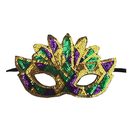 demaxiyad Party Gesichtsbedeckung für Erwachsene, Mardi Gras Gesichtsbedeckung | Gesichtsbedeckung aus Paillettenstoff mit elastischem Seil | Gesichtsmaske für Erwachsene, Maskerade Foto Requisiten von demaxiyad
