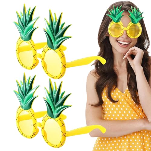 demaxiyad Party-Sonnenbrille, Ananas-Sonnenbrille – 2 Paar Ananas-Brillen Tanzbrille | Ananas-Partygeschenke, ausgefallene Partybrille, tropische Sonnenbrille von demaxiyad