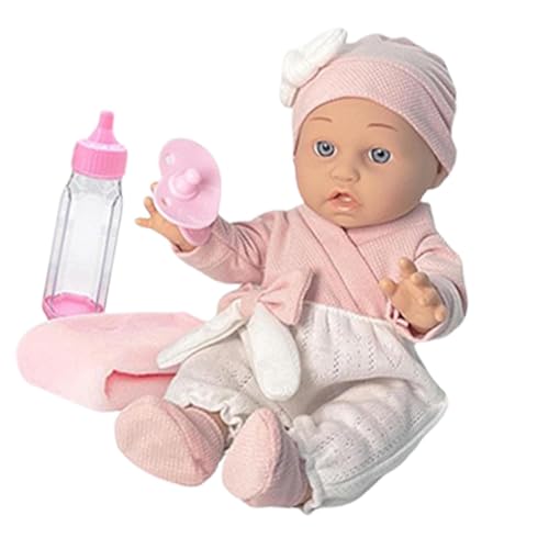 demaxiyad Realistische Kleinkindpuppe, wiedergeborene Puppe - Realistische Babypuppe,12-Zoll wiedergeborene Kleinkindpuppen mit Kleidung, Flasche und Schnuller, handgefertigte Kleinkindpuppe von demaxiyad