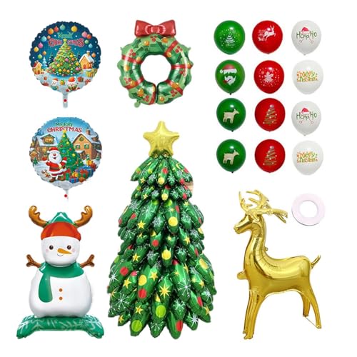 demaxiyad Selbststehende Weihnachtsbaum-Luftballons – Folien-Weihnachtsballon-Dekoration, reiche Elemente, Atmosphäre, Dekoration für Garten, Innenbereich, Wohnzimmer, Hof, Rasen demaxiyad Selbststehende Weihnachtsbaum-Luftballons – Folien-Weihnachtsballon-Dekoration, reiche Elemente, Atmosphäre, Dekoration für Garten, Innenbereich, Wohnzimmer, Hof, Rasen von demaxiyad