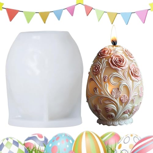 demaxiyad Silikonform Ostern Silikonform Kerzengießform Wiederverwendbare Silikon Kerzenform für Ostern,Frühlingshausdekoration,Ostern,Gipsguss von demaxiyad