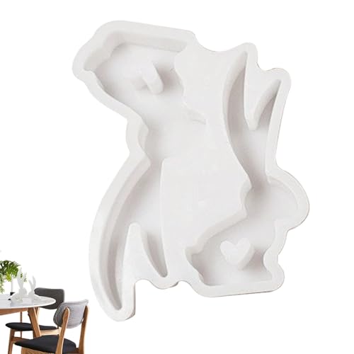 demaxiyad Silikonformen in Hasenform, Harz-Kerzenformen, hohle Herzformen für Kerzenherstellung, Kunsthandwerk, Epoxidharz-Formen für Heimdekoration von demaxiyad