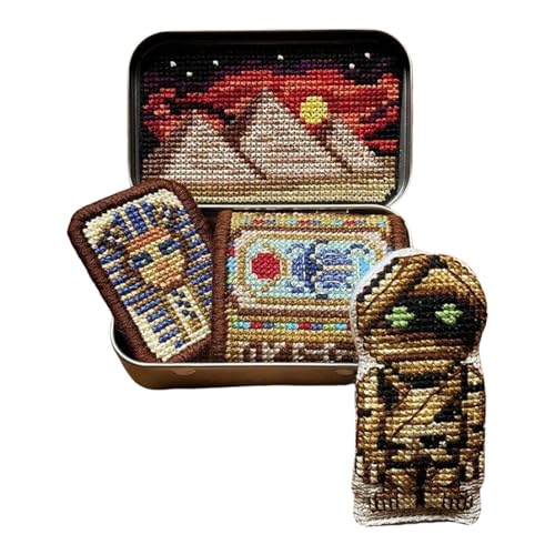 demaxiyad Stickset für Erwachsene, Stickerei-Blechbox-Set für Anfänger, komplettes Zubehör mit Anleitung (evtl. nicht in deutscher Sprache) für Nähkunst-Enthusiasten, Teenager, Frauen, Heimstudio von demaxiyad