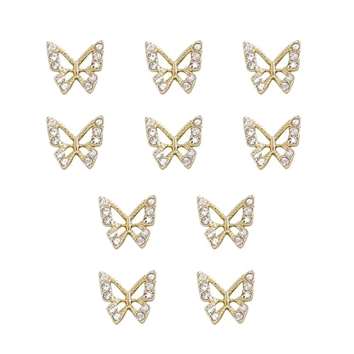 demaxiyad Strass für Fingernägel, Nagelsteine | 10 Stück Nagelschmuck Schmetterlinge, Charm, Maniküre-Schmuck für Frauen, Bastelschmuck zur Dekoration demaxiyad Strass für Fingernägel, Nagelsteine | 10 Stück Nagelschmuck Schmetterlinge, Charm, Maniküre-Schmuck für Frauen, Bastelschmuck zur Dekoration von demaxiyad