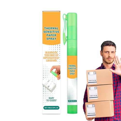 demaxiyad Thermosensitives Papier Korrekturspray | 10ml Entfernerflüssigkeit Für Thermodruckerpapier | Schnelltrocknende Handschrift Privatsphäre Entfernung Radierer Flüssigkeit von demaxiyad