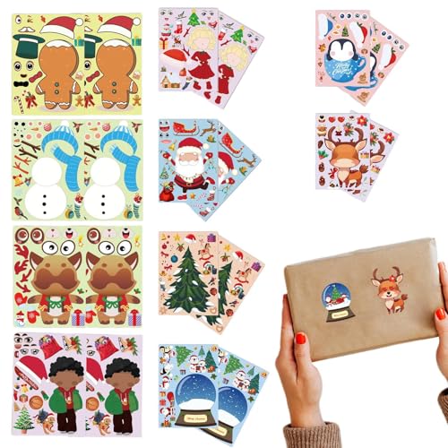 demaxiyad Weihnachtsaufkleber für Kinder | Weihnachtselement Bastelaufkleber - Make-a-Face Aufkleber Klassische Feiertagscharaktere Aufkleber für Buch, Karten, Flaschen, Briefe demaxiyad Weihnachtsaufkleber für Kinder | Weihnachtselement Bastelaufkleber - Make-a-Face Aufkleber Klassische Feiertagscharaktere Aufkleber für Buch, Karten, Flaschen, Briefe von demaxiyad