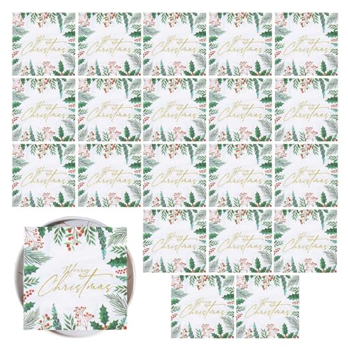 demaxiyad Weihnachtspapier-Gästetücher, Gesichtstücher-Gästeserviette, 2-lagige Seidenpapier-Handserviette, elegante Dinnerdekoration für Weihnachtsfeiern oder Familienfeiern demaxiyad Weihnachtspapier-Gästetücher, Gesichtstücher-Gästeserviette, 2-lagige Seidenpapier-Handserviette, elegante Dinnerdekoration für Weihnachtsfeiern oder Familienfeiern von demaxiyad