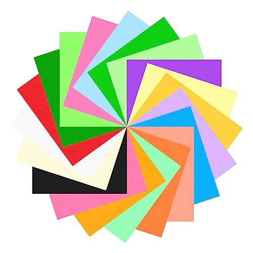100 Blatt Farbiges Bastel-Papier A4 für Origami, Buntes Origami-Papier, 20 Farben, Dickes Tonpapier für Faszinierende Origami-Gestaltungen und Spaß am Basteln von dentedeleao