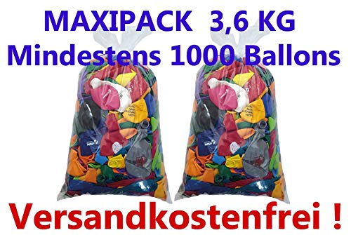 Luftballons Fehldrucke 3,6 kg mit mindestens 1000 Stück 25-40cm Durchmesser von deqoo