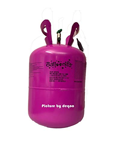 deqoo Ballongas Helium Flasche 28 bis 50 Ballons 0,42m³ (4,2 Liter) von deqoo
