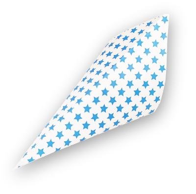 1000 Spitztüten Mandel Papiertüten Papierbeutel (Sterne blau, 250g / 23cm Fahne) von der-verpackungs-profi
