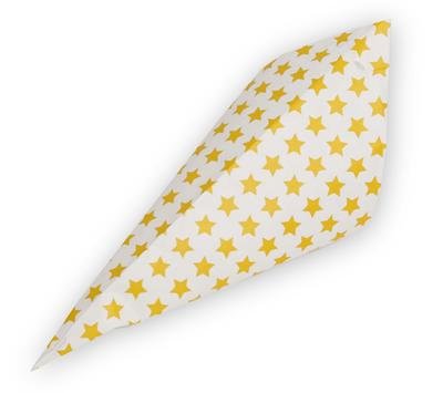 1000 Spitztüten Mandel Papiertüten Papierbeutel (Sterne gelb, 200g / 21cm Fahne) von der-verpackungs-profi