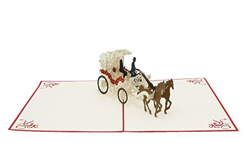 design3dkarten® Brautpaar Hochzeitskutsche Pop Up Karte, Hochzeitspaar, Heirat, Ehe,Mr.Mrs., just married, Hochzeitsgeschenk, Hochzeitskarte, 3d Klappkarte design3dkarten® Brautpaar Hochzeitskutsche Pop Up Karte, Hochzeitspaar, Heirat, Ehe,Mr.Mrs., just married, Hochzeitsgeschenk, Hochzeitskarte, 3d Klappkarte von design3dkarten