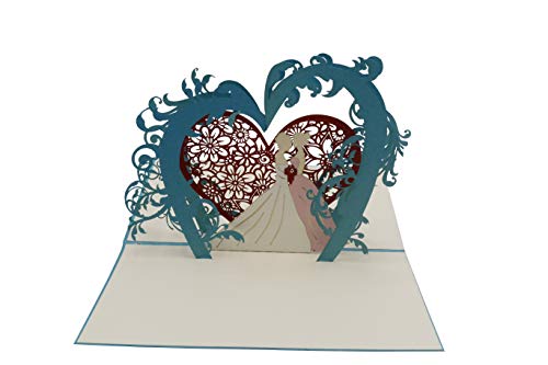 Gleichgeschlechtliches Hochzeitspaar, Heirat, Lesbische Hochzeit, Frau-Frau, Mrs.Mrs., lesbian wedding, Hochzeitskarte, 3d Klappkarte, Pop Up Karte, Glückwunschkarte, Grußkarte, Geschenkkarte von design3dkarten