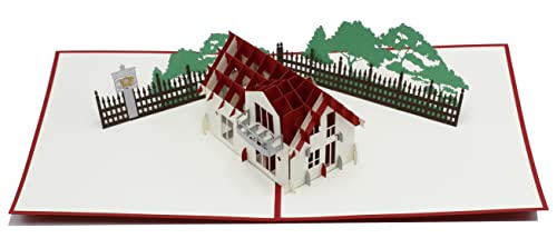 Haus, Hausbau, Umzug, Einzug, Eigenheim, Richtfest, 3d Klappkarte, Pop Up Karte, Glückwunschkarte, Grußkarte, Geschenkkarte von design3dkarten