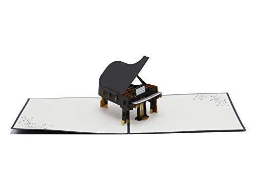 Klavier, Piano, Flügel, Konzert-gutschein, 3d Klappkarte, Pop Up Karte, Glückwunschkarte, Grußkarte, Geschenkkarte von design3dkarten