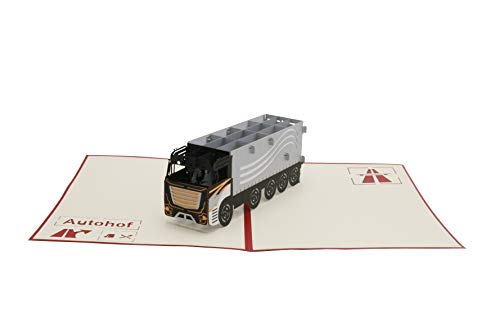design3dkarten® LKW, Lastkraftwagen, LKW-fahrer, führerschein, Truck, Spedition, Lieferwagen, 3d Klappkarte, Pop Up Karte, Glückwunschkarte, Grußkarte, Geschenkkarte von design3dkarten