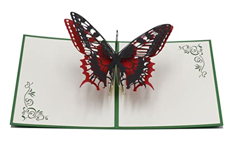 Schmetterling, Falter, 3d Klappkarte, Pop Up Karte, Glückwunschkarte, Grußkarte, Geschenkkarte von design3dkarten