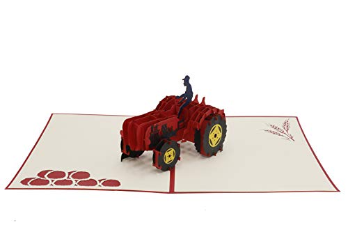 design3dkarten® Traktor, rot, Oldtimer, Trecker, Schlepper, Bauernhof, Bauer, Bulldog, 3d Klappkarte, Pop Up Karte, Glückwunschkarte, Grußkarte, Geschenkkarte design3dkarten® Traktor, rot, Oldtimer, Trecker, Schlepper, Bauernhof, Bauer, Bulldog, 3d Klappkarte, Pop Up Karte, Glückwunschkarte, Grußkarte, Geschenkkarte von design3dkarten