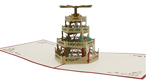 Weihnachtspyramide, Weihnachtskarte Erzgebirge, 3D-karte Advent, klappkarte, Pop Up Karte von design3dkarten