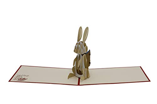 design3dkarten® Osterhase, Ostern, Osterei, Ostergeschenk, happy easter, 3d Klappkarte, Pop Up Karte, Glückwunschkarte, Grußkarte, Geschenkkarte von design3dkarten