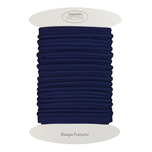 Paspelband Baumwolle grobe Kordel - viele Farben erhältlich - schöne Qualität - Paspelband aus Baumwolle mit einem breiten Kordelzug: 5mm Durchmesser - Verkauf in 5 Meter Packungen. (Navy Blau) von designers-factory