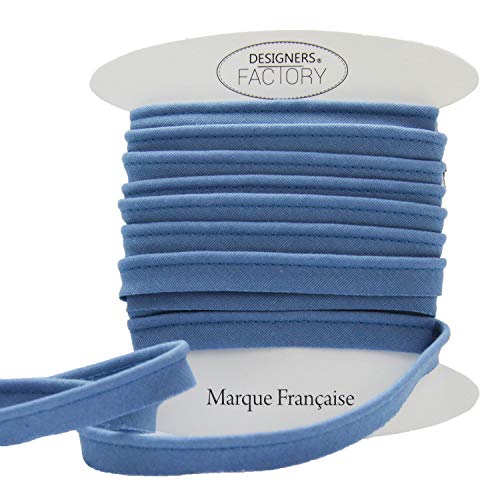 Paspelband baumwolle - Einfach zu nähen und ideal zum Veredeln Ihrer Kreationen. (Um 10 meter, Indigoblau) von designers-factory