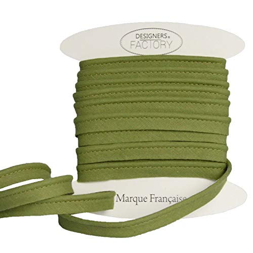 Paspelband baumwolle - Einfach zu nähen und ideal zum Veredeln Ihrer Kreationen. (Um 10 meter, Tarngrün) von designers-factory