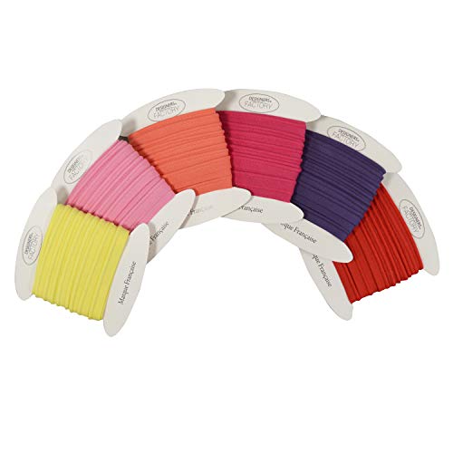 Set aus 6 baumwolle Paspelband - Einfach zu nähen und ideal zum Veredeln Ihrer Kreationen. (Satz mit 6 Stück (5 Meter pro Farbe), Satz B) von designers-factory