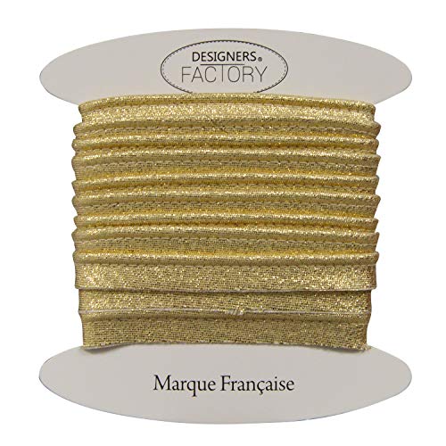 designers-factory Lurex paspelband, golden paspelband aus Gold Lurex, Paspelband zum Nähen, Um 5 meter designers-factory Lurex paspelband, golden paspelband aus Gold Lurex, Paspelband zum Nähen, Um 5 meter von designers-factory