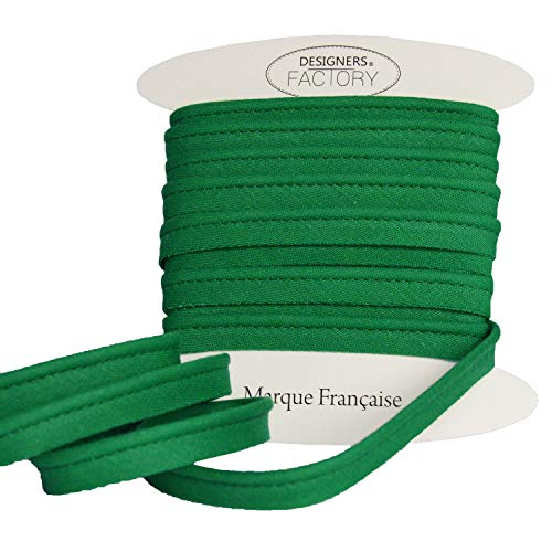 designers-factory Paspelband Baumwolle - Einfach zu nähen und ideal zum Veredeln Ihrer Kreationen. (Um 5 Meter, Tannengrün) von designers-factory