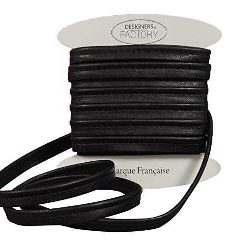 Paspelband aus Kunstleder, Weiche schwarz-Kunstleder-Paspelband, gute Qualität (Um 5 Meter) von designers-factory