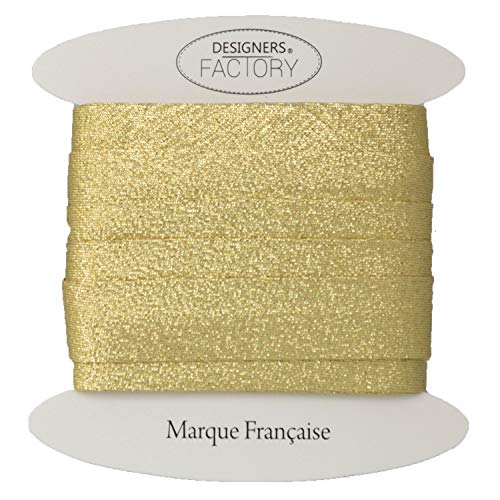 Goldfarbenes Lurex-Schrägband, verschönert Ihre Kreationen – perfekt auch für Anfänger, bügelbar und maschinenwaschbar bei 30 °C (pro 5 m, Gold) Goldfarbenes Lurex-Schrägband, verschönert Ihre Kreationen – perfekt auch für Anfänger, bügelbar und maschinenwaschbar bei 30 °C (pro 5 m, Gold) von designers-factory